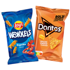 Doritos zak à 170 gram
of Lay’s Wokkels zak à 100 gram